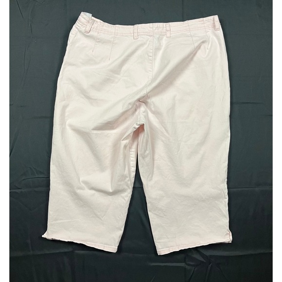 Gloria Vanderbilt Womens Pink Embroidered Capri Pants Size 14 Cropped Floral - Picture 8 of 9